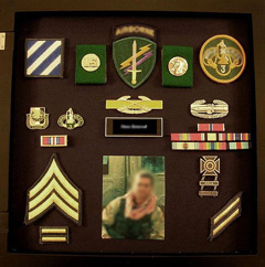 Military retirement shadow box