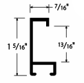 Tall, yet slim 7/16 " metal frame with a hooked profile. This moulding is flat mars black with a smooth texture.

Nielsen n117-50 Profile